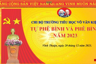 Chi bộ trường Tiểu học Võ Văn Kiệt tổ chức Tự phê bình và phê bình năm 2023